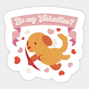 Lovely Valentine's day Cupid dog Sticker